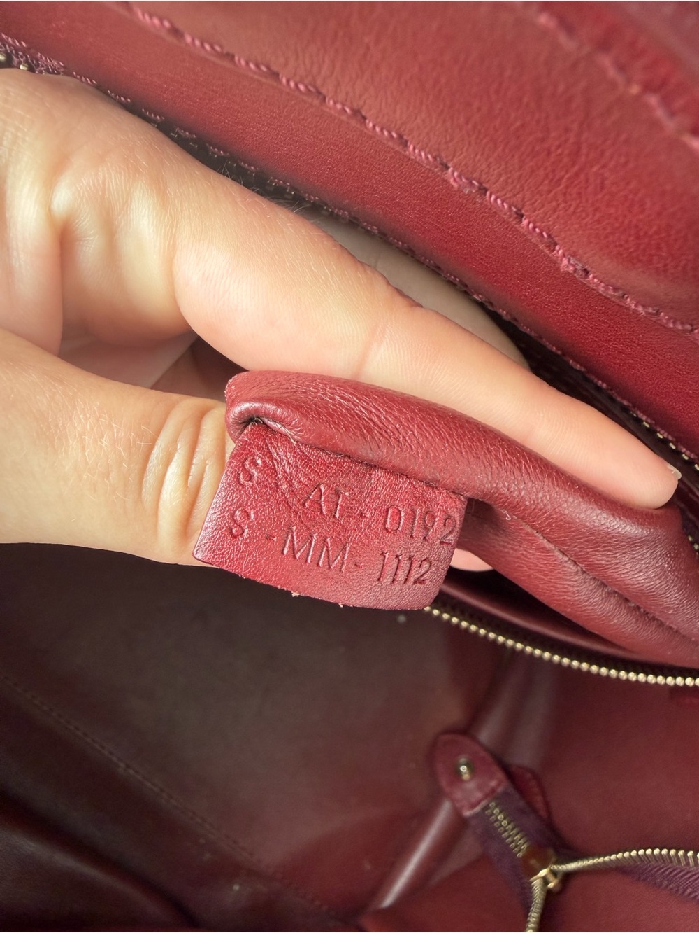 Celine Red Leather Top-Handle Tote - Picture 7 of 11